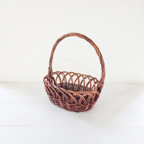 Cane Confetti Basket - Dark Brown